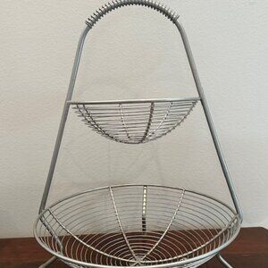 2-Tier Metal Fruit Basket Stand from Crate&Barrel